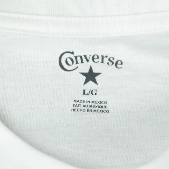 NWT NOS Converse White CHRISTMAS T- SHIRT "Santa's Little Baller" sz L P411M041 - Picture 4 of 5